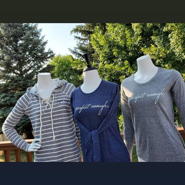 Product image of Perfect Enough Blue Stripe Lace Up Hoodie
