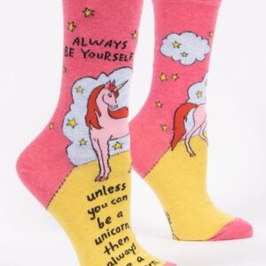 Product image of ALWAYS BE YOURSELF UNLESS YOU CAN BE A UNICORN W-CREW SOCKS