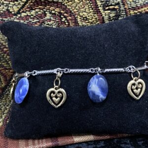 Shop North Dakota Heart Charm Sodalite Bracelet