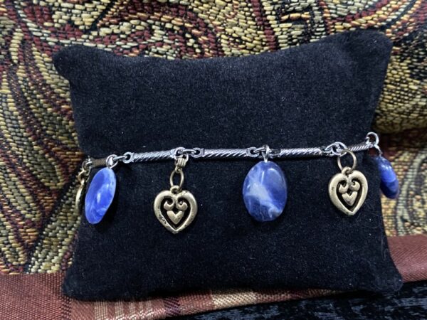 Product image of Heart Charm Sodalite Bracelet