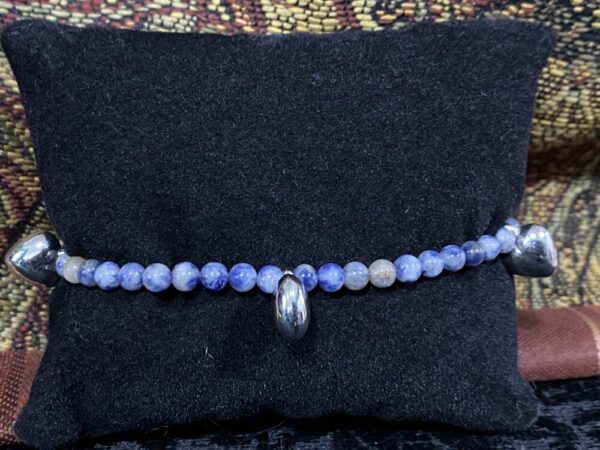 Product image of Sodalite Healing Bracelet with Heart Charms