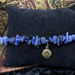 Product image of Sodalite Chip Bracelet with Round Charm