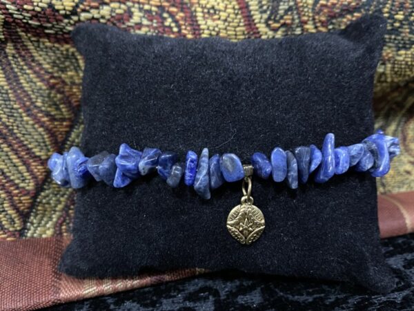 Product image of Sodalite Chip Bracelet with Round Charm