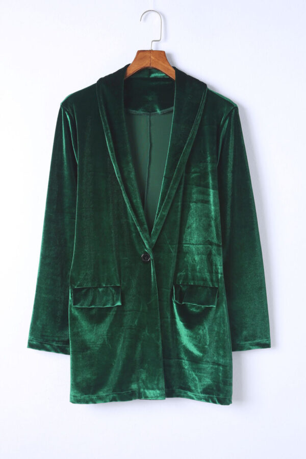Shop North Dakota Green Velvet Blazer