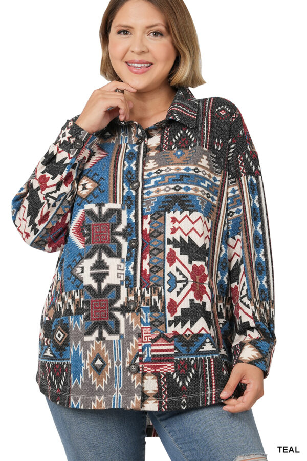 Product image of Aztec Print Shacket