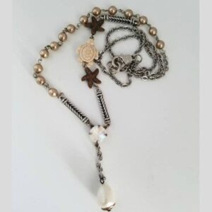 Product image of Handcrafted beach, sea, starfish, turtle, crystal drop necklace