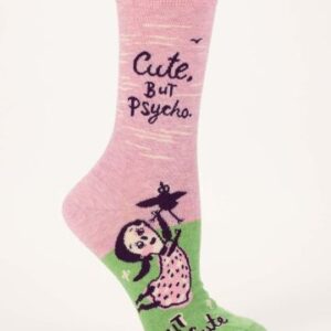 Shop North Dakota Cute But Psycho Women’s Crew Socks