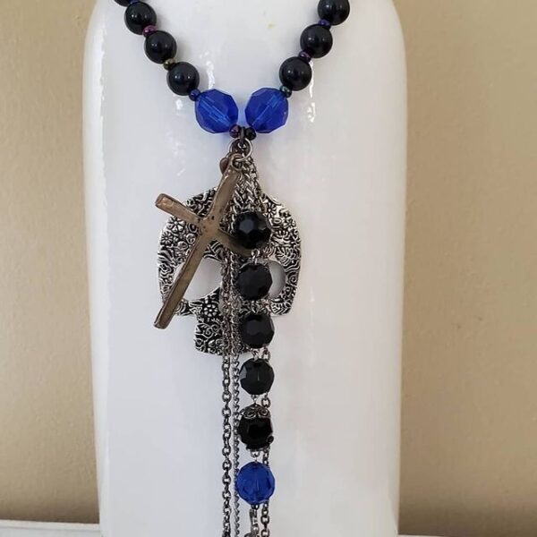Product image of Handmade Skull & Cross Long Beaded Necklace
