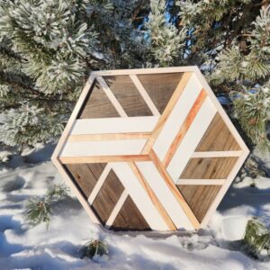 Product image of Mosaic Boxelder Hexagon Wall Art