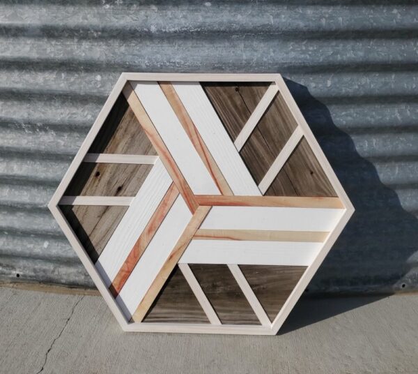 Product image of Mosaic Boxelder Hexagon Wall Art