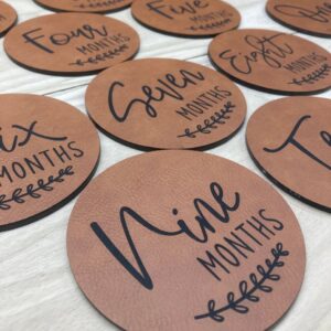 Product image of Customizable Baby Milestone Markers with Decorative Storage Box