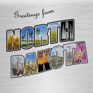 Shop North Dakota Greetings from North Dakota, Magnet