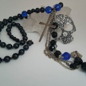 Product image of Handmade Skull & Cross Long Beaded Necklace