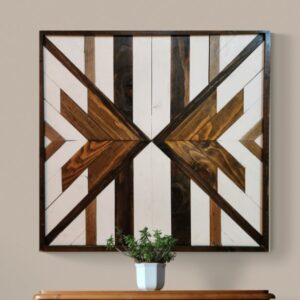 Product image of White and Dark Modern Mosaic Wall Art