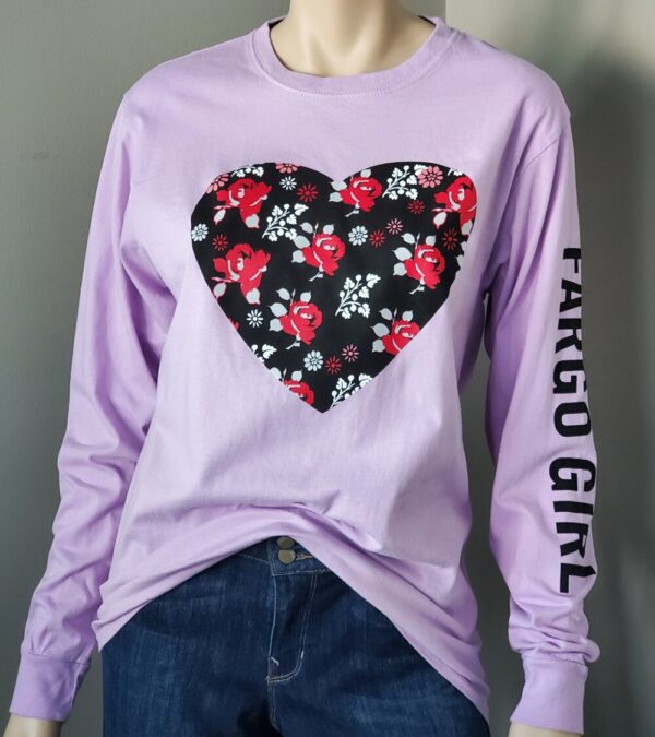 Product image of Fargo Girl® Floral Heart Long Sleeve Tee