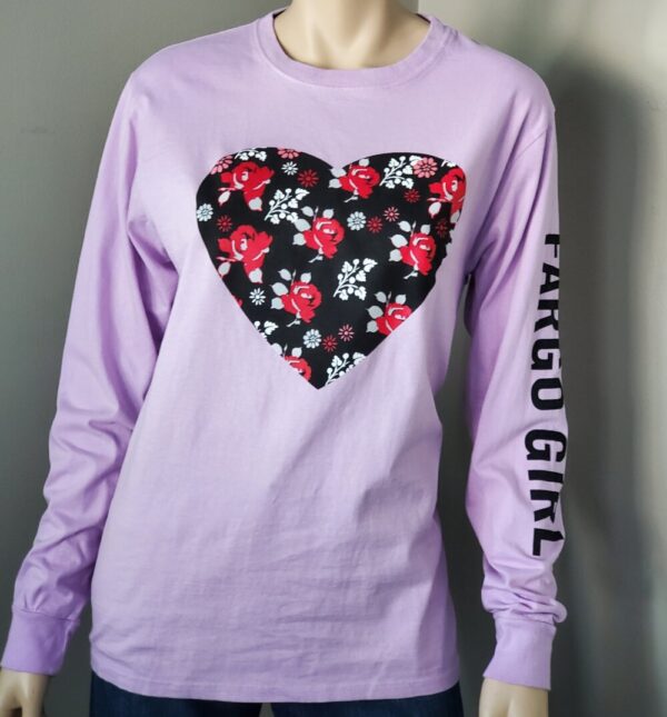 Product image of Fargo Girl® Floral Heart Long Sleeve Tee