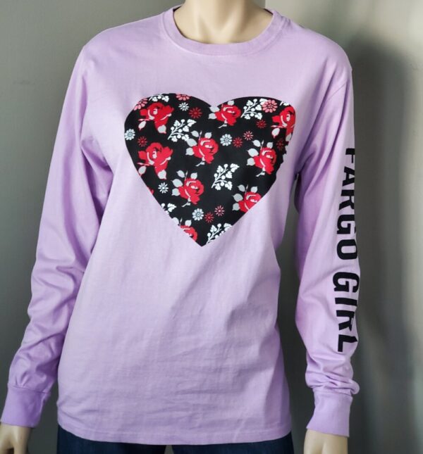Product image of Fargo Girl® Floral Heart Long Sleeve Tee