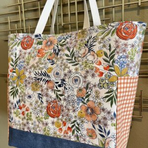 Shop North Dakota Everyday Tote Bag Peach Floral