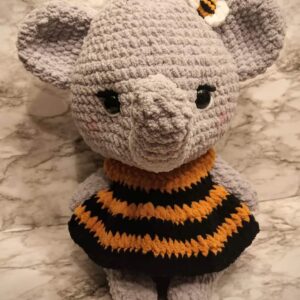 Product image of Crochet bumblebee elephant