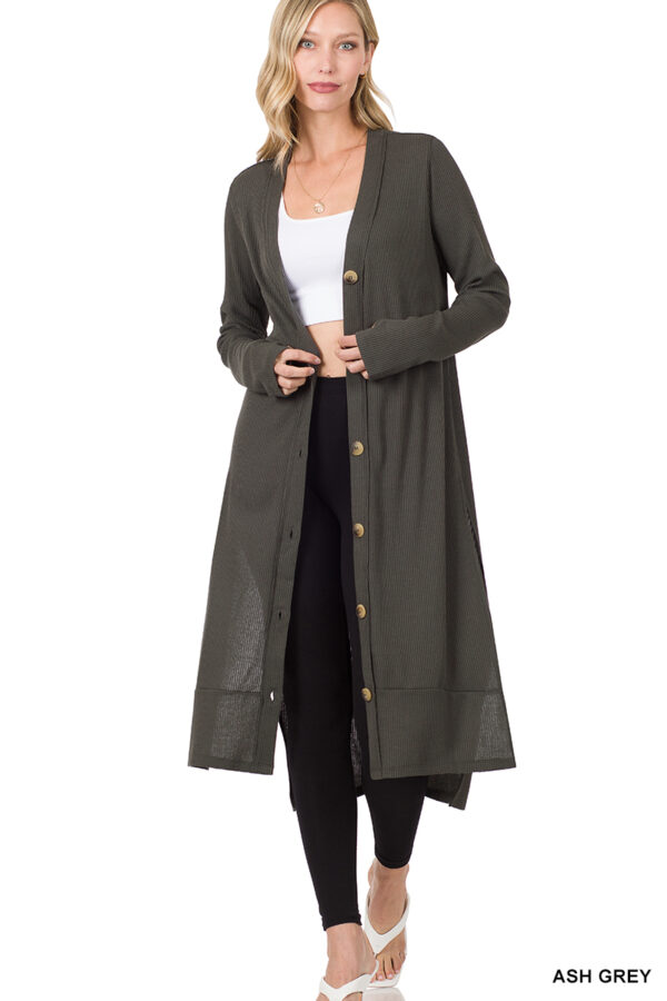 Product image of Ribbed Long Cardigan