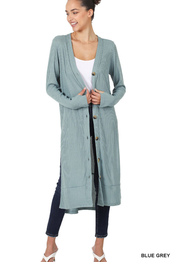 Product image of Ribbed Long Cardigan