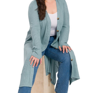 Product image of Ribbed Long Cardigan