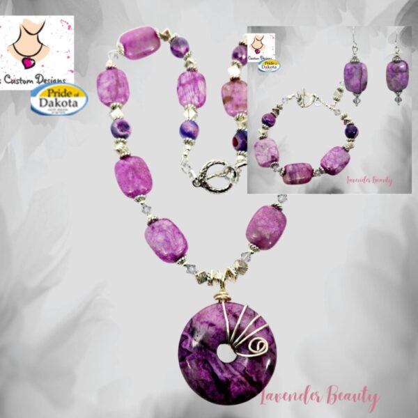 Product image of Agate Necklace-Bracelet-Earrings