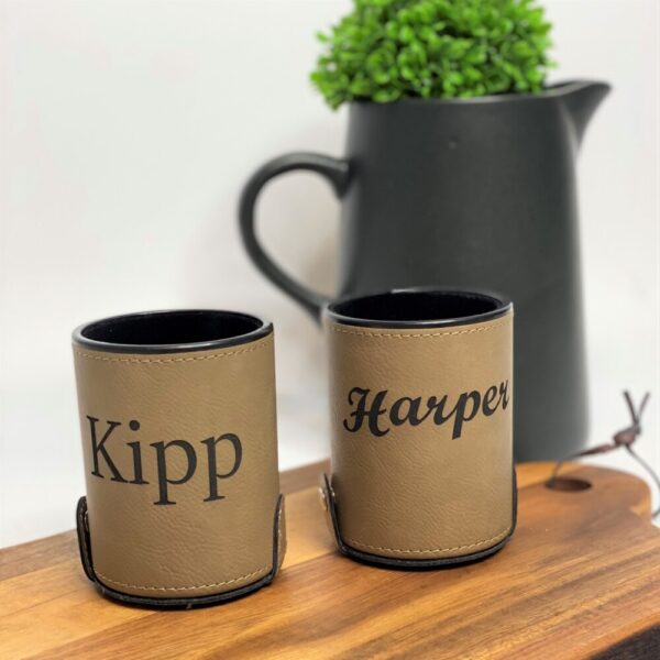 Product image of Personalized Leatherette Dice Cup Set