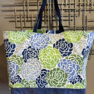 Product image of Oversized Tote Blue Green Floral