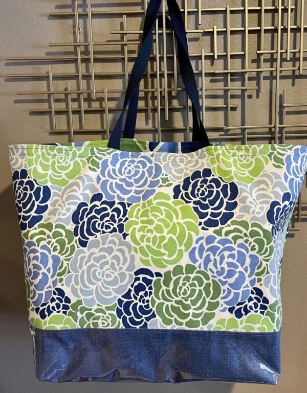 Product image of Oversized Tote Blue Green Floral