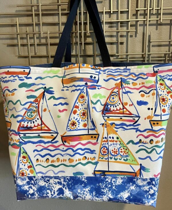 Product image of Oversized Tote Sailboats