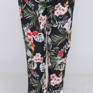 Product image of Black Tropical Print Ankle Pant