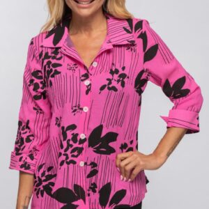 Product image of Pink & Black Printed Blouse