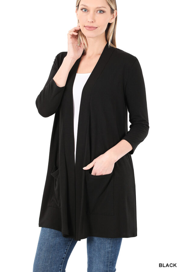 Product image of Black Slouchy Pocket Cardigan