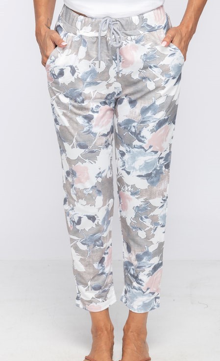 Product image of Muted Floral Print Ankle Pant
