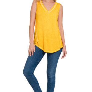 Product image of Washed Sleeveless V-Neck