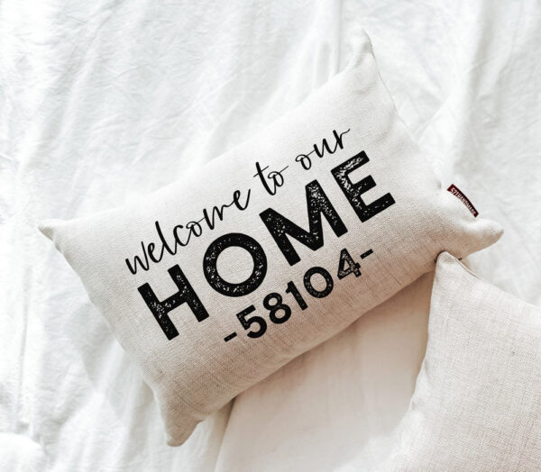 Product image of Welcome To Our Home Zip Code Pillow