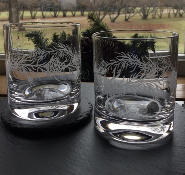 Product image of Sand Carved Pine Whiskey Tumbler