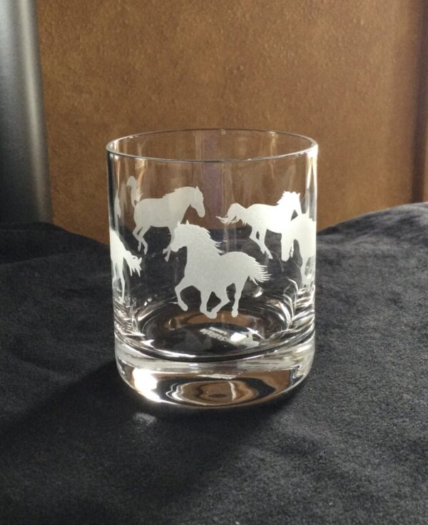 Product image of Sand Carved Horse Whiskey Tumbler