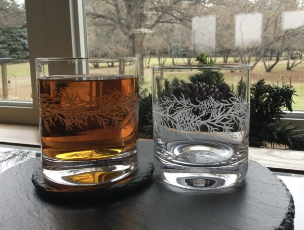 Product image of Sand Carved Pine Whiskey Tumbler