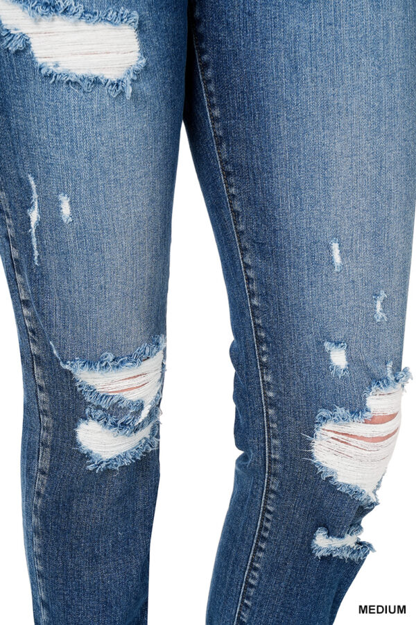 Product image of Distressed Cropped Skinny Denim