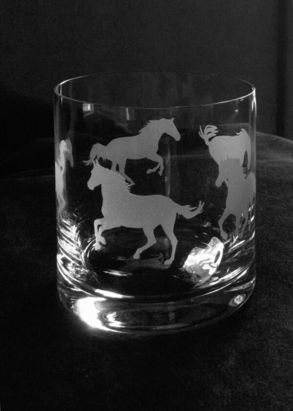 Product image of Sand Carved Horse Whiskey Tumbler