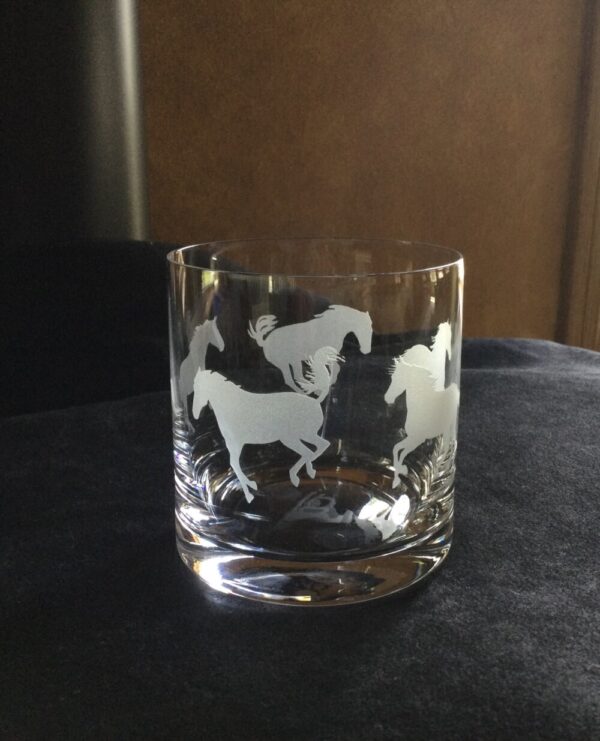 Product image of Sand Carved Horse Whiskey Tumbler