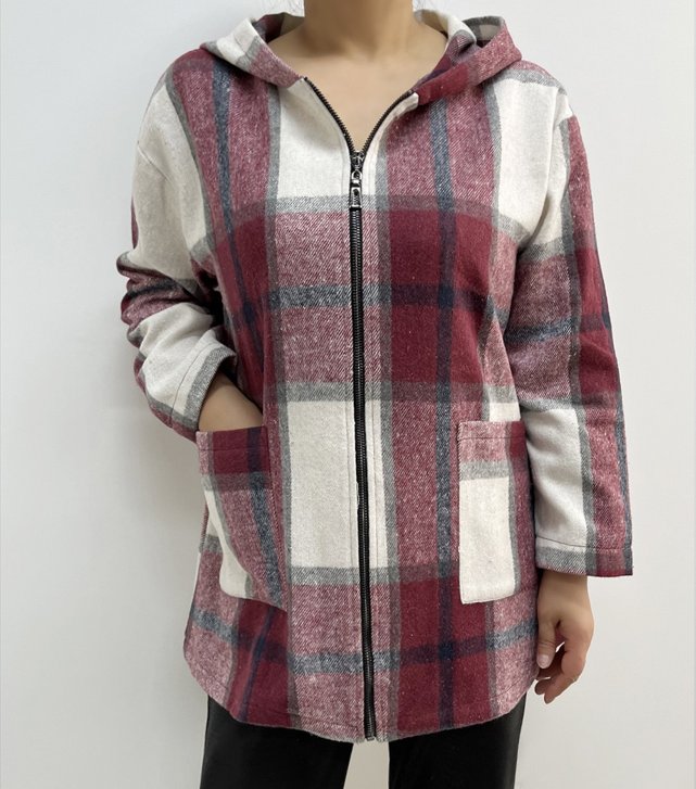 Dakota hooded plaid jacket sales