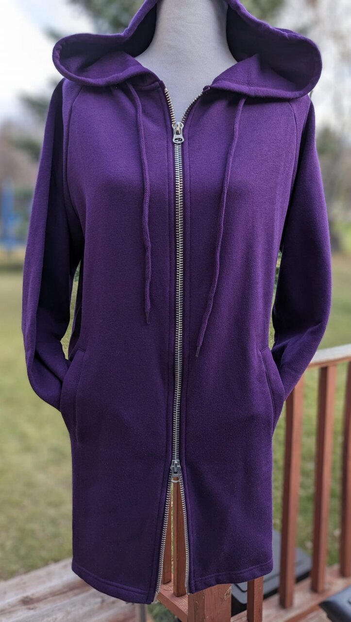 Hooded sweatshirt coat sale
