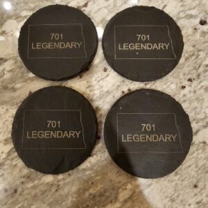 Product image of 4″ round Slate Coasters