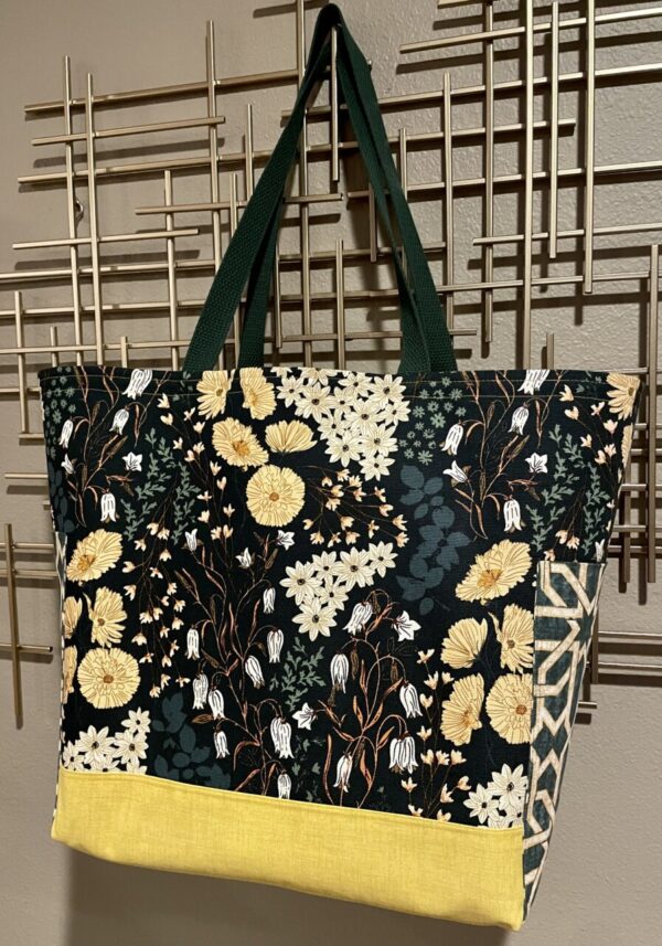 Product image of Everyday Tote Bag Green and Gold Floral