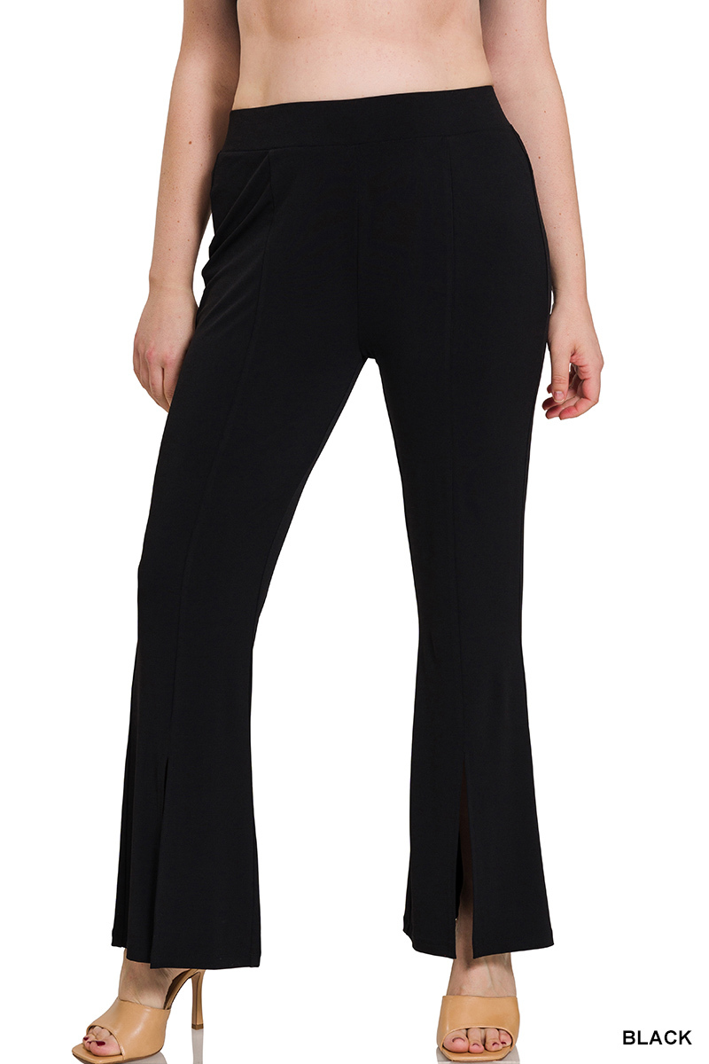 Black Split Front Dress Pants - Shop North Dakota
