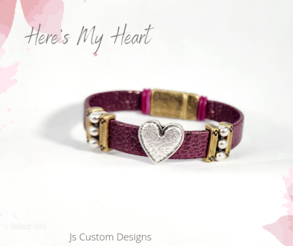 Product image of Dots and Heart Leather Bracelet
