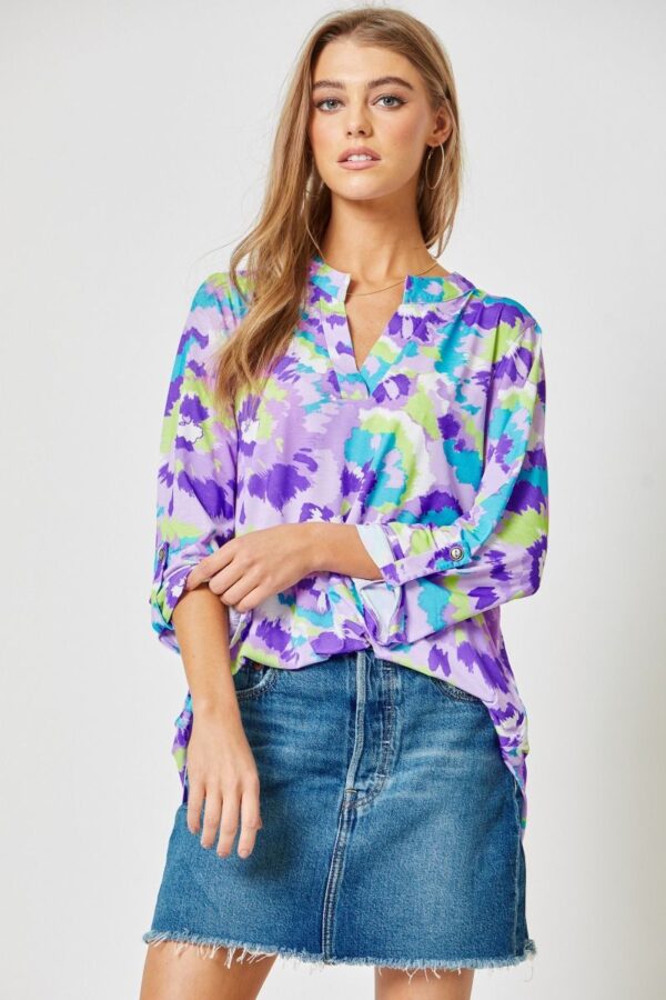 Product image of Lavender Print Tunic S-3XL